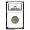 Image 3 : 1866 25C Motto MS64 NGC. The introductory Motto issue, 1866[25C] Motto MS64 NGC.