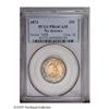 Image 1 : 1873 25C No Arrows PR64 Cameo PCGS. Variegated cobalt- 1873[25C] No Arrows PR64 Cameo PCGS.