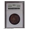 Image 1 : 1837 50C MS62 ANACS. Deep charcoal-rose toning bat 1837[50C] MS62 ANACS.