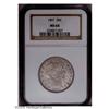 Image 1 : 1897 50C MS64 NGC. A lustrous cream-gray piece, we 1897[50C] MS64 NGC.