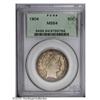 Image 1 : 1904 50C MS64 PCGS. This near gem Barber half exhibits 1904[50C] MS64 PCGS.