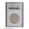 Image 1 : 1913-D 50C MS62 ANACS. A satiny cream-gray Barber Half 1913-D[50C] MS62 ANACS.