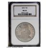 Image 3 : 1873 T$1 MS65 NGC. Iridescent sea-green and orange-gol 1873[T$1] MS65 NGC.