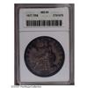 Image 1 : 1877 T$1 MS60 ANACS. A satiny charcoal-gray repres 1877[T$1] MS60 ANACS.