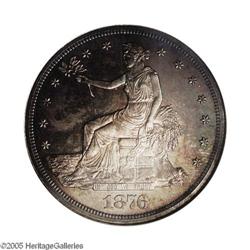 1876 T$1 PR65 NGC. Type One Obverse, Type Two Reverse. 1876[T$1] PR65 NGC.