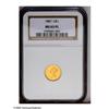 Image 1 : 1887 G$1 MS63 Prooflike NGC. A sharply struck apricot- 1887[G$1] MS63 Prooflike NGC.