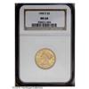 Image 1 : 1900-S $5 MS64 NGC. An apricot-gold near-Gem with unus 1900-S[$5] MS64 NGC.