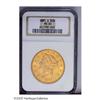 Image 3 : 1885-S $20 MS63 NGC.From The Meads Point Collection. 1885-S[$20] MS63 NGC.