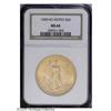 Image 1 : 1908 $20 No Motto MS64 NGC. Bright, uncommonly lustrou 1908[$20] No Motto MS64 NGC.