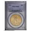 Image 1 : 1911 $20 MS62 PCGS. A touch of flatness appears on Lib 1911[$20] MS62 PCGS.