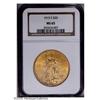 Image 1 : 1915-S $20 MS65 NGC. With the usual satiny frost assoc 1915-S[$20] MS65 NGC.