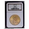 Image 3 : 1928 $20 MS66 NGC. Beautifully toned in rich lime-gold 1928[$20] MS66 NGC.