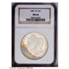 Image 1 : 1881-CC S$1 MS66 NGC. There is a crescent of deep bag 1881-CC[S$1] MS66 NGC.