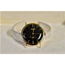 Longines Black Face 14k Gold.
