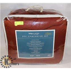 NEW LIVING QUARTERS 8PC COMFORTER SET (QUEEN SIZE)