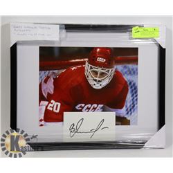 FRAMED VLADISLAV TRETIAK AUTOGRAPH "HOCKEY HALL OF