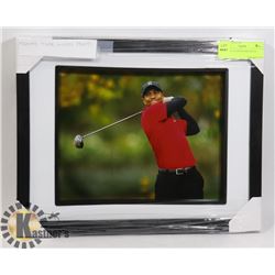 FRAMED TIGER WOODS PHOTO.