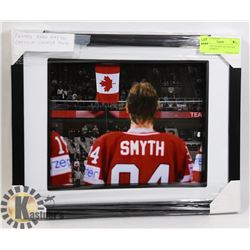 FRAMED RYAN SMYTH CAPTAIN CANADA PHOTO.