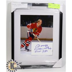 FRAMED BOBBY HULL AUTOGRAPH.