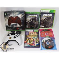 LOT OF 2 XBOX WIRELESS CONTROLLERS (WORKING), 5