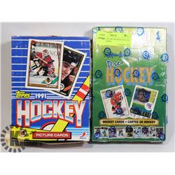 1991 TOPPS & 1992 PREMIER SEALED HOCKEY CARDS.