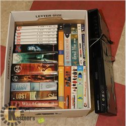 DVD BOX SETS & DVD PLAYER.
