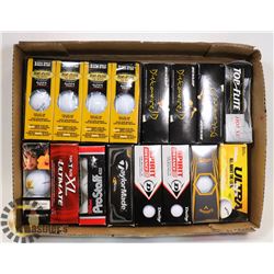 FLAT OF 45 VARIETY OF NEW GOLF BALLS