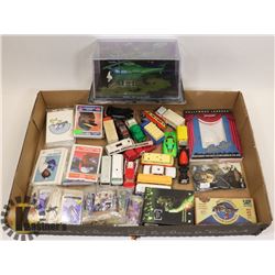BOX OF TOMICA CARS, THE JOKER HELICOPTER, ALIEN