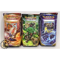 LOT OF 3 POKEMON NEW SWORD & SHIELD THEME DECKS.