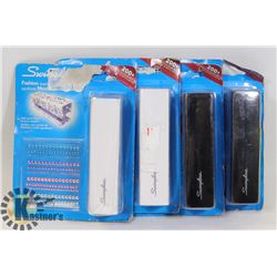 LOT OF 4 FASHION STAPLERS.