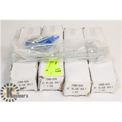 LOT OF FIVE 8"SLIDE BOLTS 1580-626