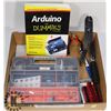 Image 1 : ARDUINO R3 BOARD WITH CIRCUITRY, PARTS AND BOOK.