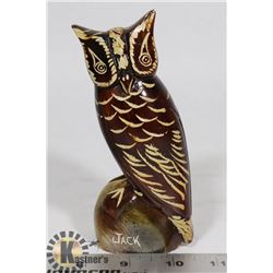 HAND-CRAFTED OWL SOUVENIR FROM DOMINICAN REPUBLIC.