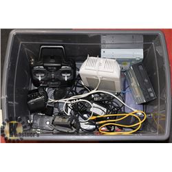 LOT OF ASSORTED ELECTRONICS AND CABLES.