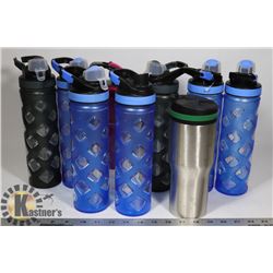 FLAT OF EDDIE BAUER GYM-SCHOOL BOTTLES AND