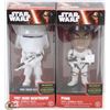 Image 1 : LOT OF 2 STAR WARS BOBBLE HEADS - FINN & FIRST