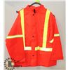 Image 1 : NEW 2XL REFLECTIVE HOODED RAIN JACKET