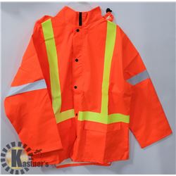 NEW XL REFLECTIVE HOODED RAIN JACKET