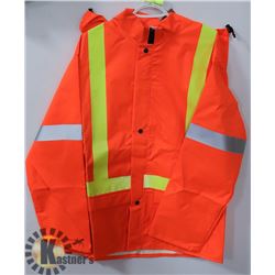 NEW XL REFLECTIVE HOODED RAIN JACKET