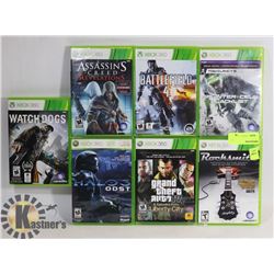 LOT OF 7 XBOX 360 GAMES