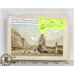 65 FINE LITHOGRAPHED PLATES FROM SOUVENIR OF