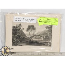 40 STEEL ENGRAVED VIEWS IN WALES AS PUBLISHED IN