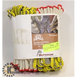 NEW SUPERIOR SURE GRIP 12 PAIR GLOVES