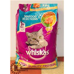 9.1KG BAG OF WHISKAS CAT FOOD BEST BY 10/27/20