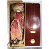 Image 1 : VINTAGE PORCELAIN DOLL, IN ORIGINAL BOX WITH