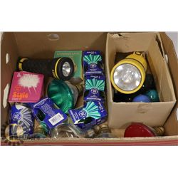 BOX OF ASSORTED LIGHTBULBS