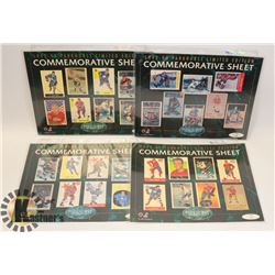 4 LIMITED EDITION COMMEMORATIVE PARKHURST SHEETS.