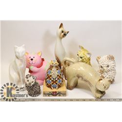 LARGE BOX OF CAT DÉCOR