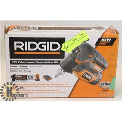 SEALED "RIDGID" 12V PALM IMPACT