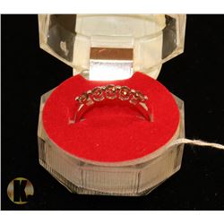 #62-RED GARNET RING SIZE 7